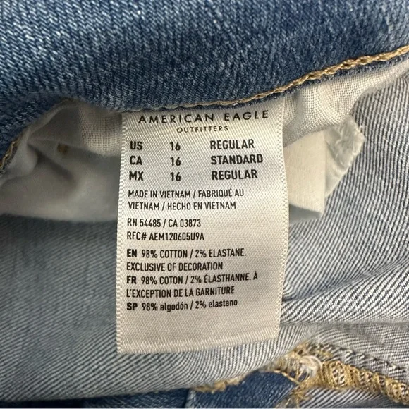 American Eagle Curvy High Rise Mini Denim Skirt size 16 - Picture 6 of 6